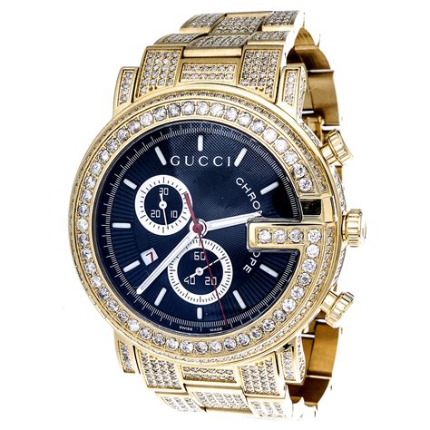 gucci watch gold|gold Gucci watch with diamonds.